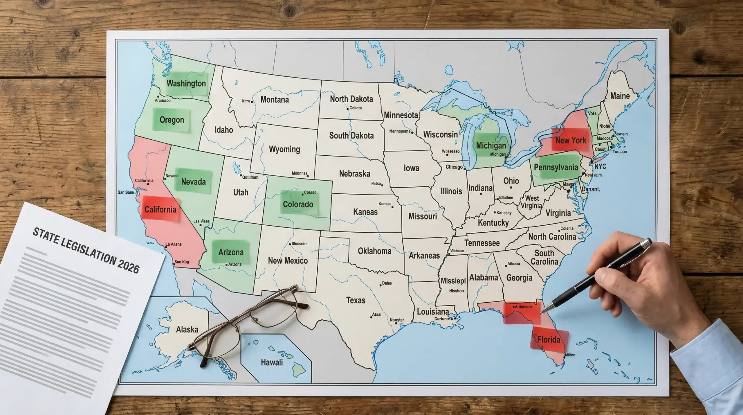 US map showing sweepstakes casino legality by state